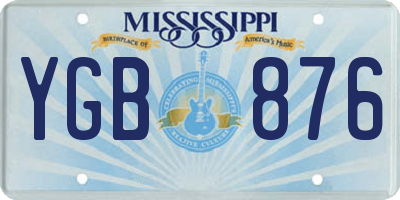 MS license plate YGB876