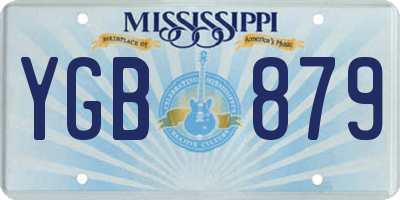 MS license plate YGB879