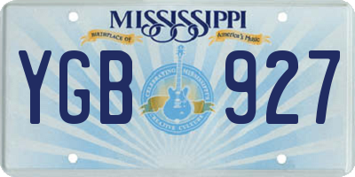 MS license plate YGB927