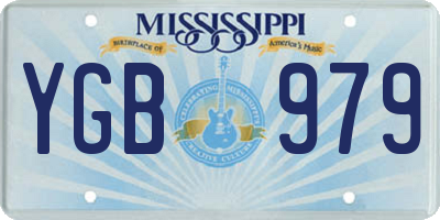 MS license plate YGB979