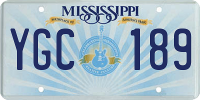 MS license plate YGC189