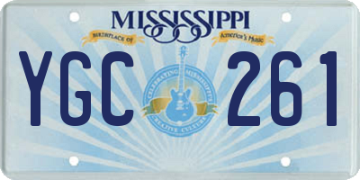 MS license plate YGC261