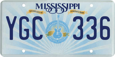 MS license plate YGC336