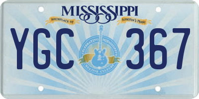 MS license plate YGC367