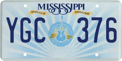 MS license plate YGC376