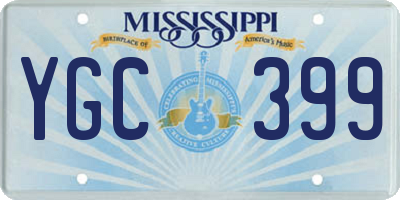 MS license plate YGC399