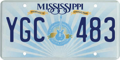 MS license plate YGC483