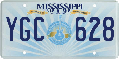 MS license plate YGC628