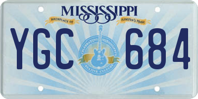 MS license plate YGC684
