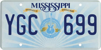 MS license plate YGC699