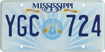 MS license plate YGC724