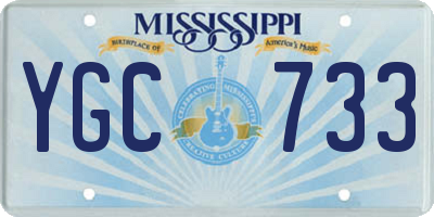 MS license plate YGC733