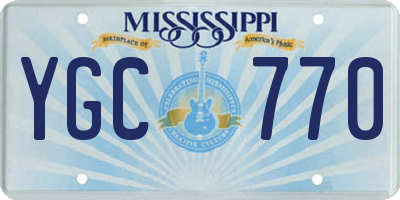MS license plate YGC770