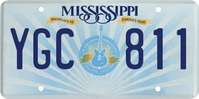MS license plate YGC811