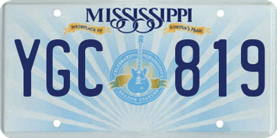 MS license plate YGC819