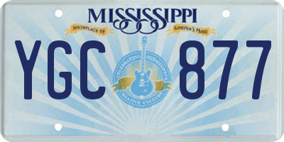 MS license plate YGC877