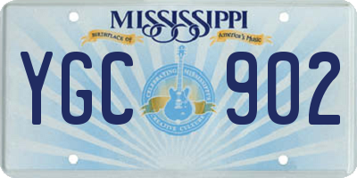 MS license plate YGC902