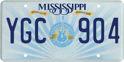 MS license plate YGC904