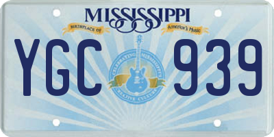 MS license plate YGC939