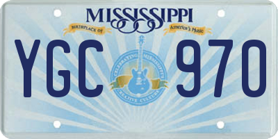 MS license plate YGC970