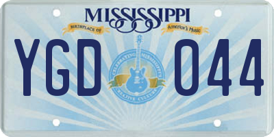 MS license plate YGD044