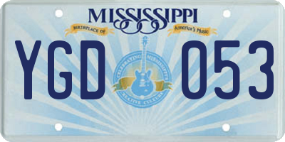 MS license plate YGD053