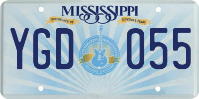 MS license plate YGD055