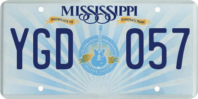MS license plate YGD057