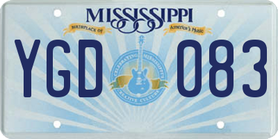 MS license plate YGD083