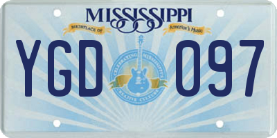 MS license plate YGD097