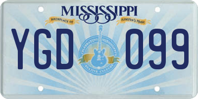 MS license plate YGD099