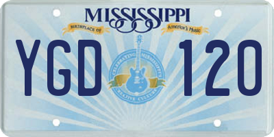 MS license plate YGD120