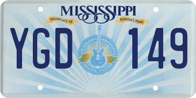 MS license plate YGD149