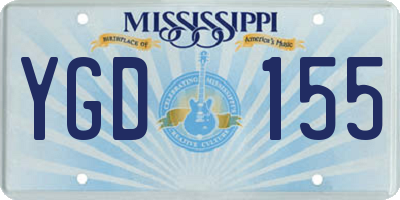 MS license plate YGD155