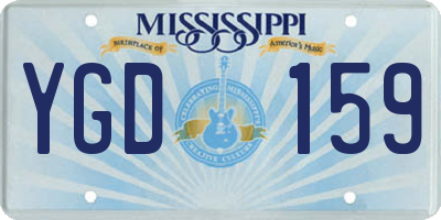 MS license plate YGD159