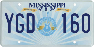 MS license plate YGD160