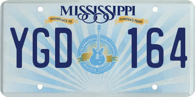 MS license plate YGD164