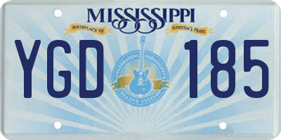 MS license plate YGD185