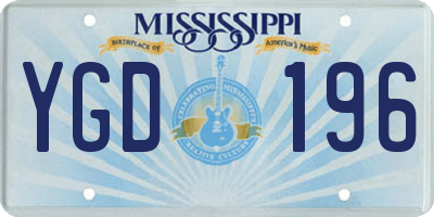 MS license plate YGD196