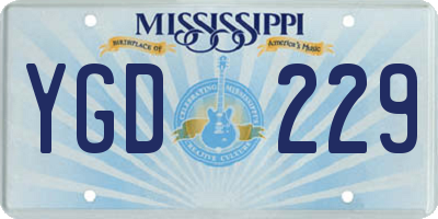 MS license plate YGD229
