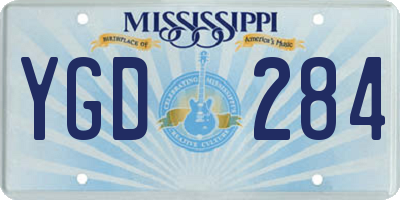 MS license plate YGD284