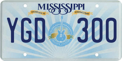 MS license plate YGD300