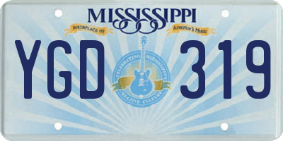 MS license plate YGD319