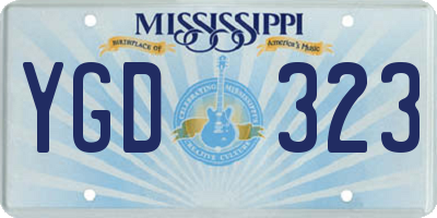 MS license plate YGD323