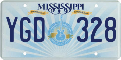 MS license plate YGD328
