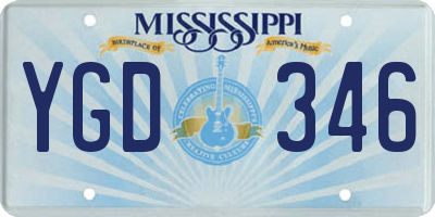 MS license plate YGD346