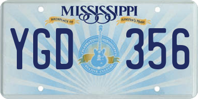 MS license plate YGD356