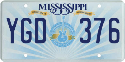MS license plate YGD376