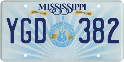 MS license plate YGD382