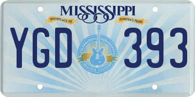 MS license plate YGD393